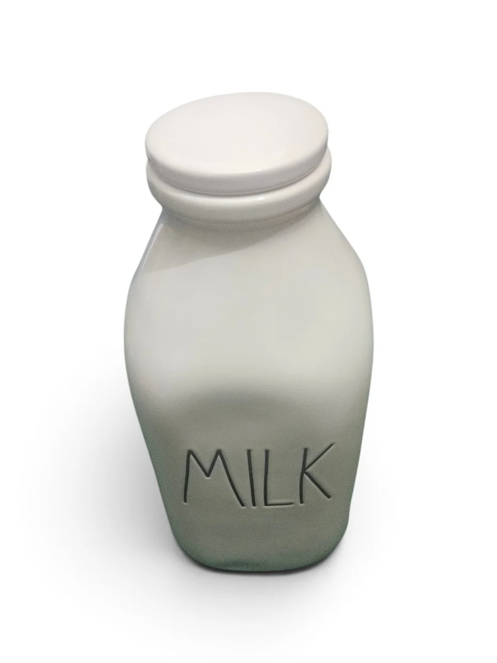 Rae Dunn MILK Ceramic Milk Bottle Farmhouse Kitchen Decor Collectible